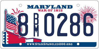 MD license plate 8BM0286