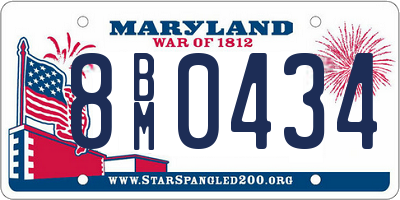MD license plate 8BM0434