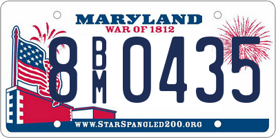 MD license plate 8BM0435