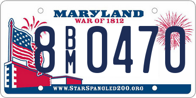 MD license plate 8BM0470