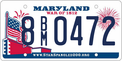 MD license plate 8BM0472