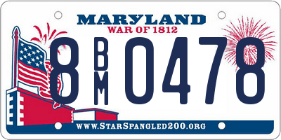MD license plate 8BM0478