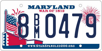 MD license plate 8BM0479