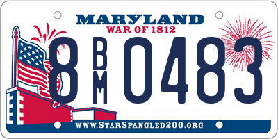MD license plate 8BM0483