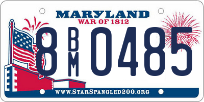 MD license plate 8BM0485