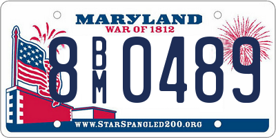 MD license plate 8BM0489