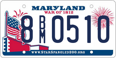 MD license plate 8BM0510