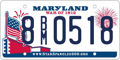 MD license plate 8BM0518