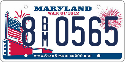 MD license plate 8BM0565