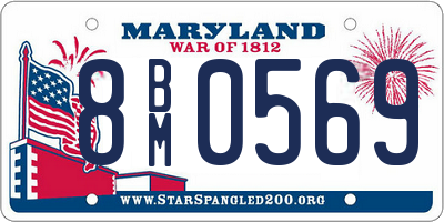 MD license plate 8BM0569