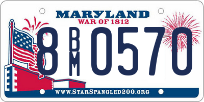 MD license plate 8BM0570