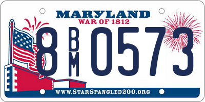 MD license plate 8BM0573