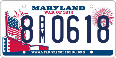 MD license plate 8BM0618