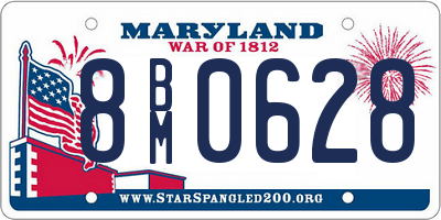 MD license plate 8BM0628