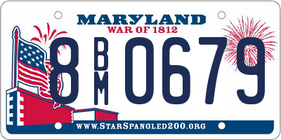 MD license plate 8BM0679