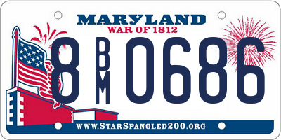 MD license plate 8BM0686