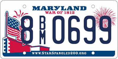 MD license plate 8BM0699