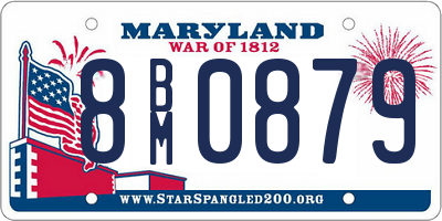 MD license plate 8BM0879
