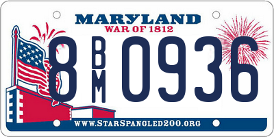 MD license plate 8BM0936