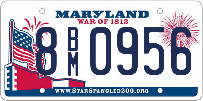 MD license plate 8BM0956