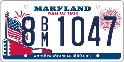 MD license plate 8BM1047