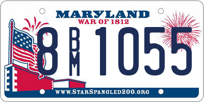 MD license plate 8BM1055