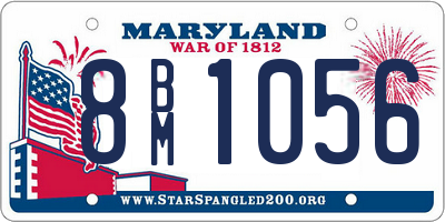 MD license plate 8BM1056