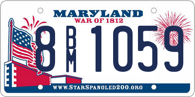 MD license plate 8BM1059