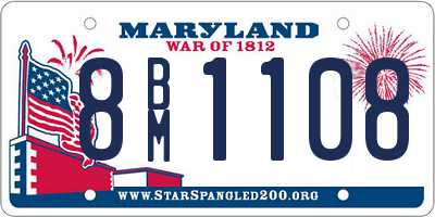 MD license plate 8BM1108