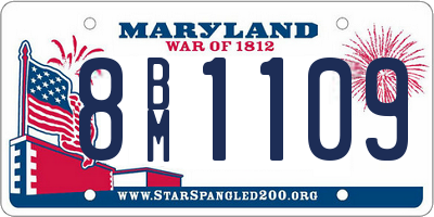 MD license plate 8BM1109