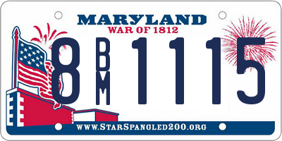 MD license plate 8BM1115