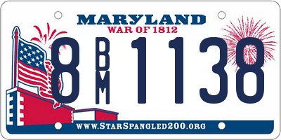 MD license plate 8BM1138