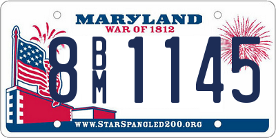 MD license plate 8BM1145
