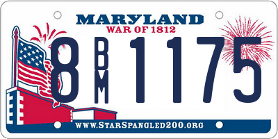 MD license plate 8BM1175