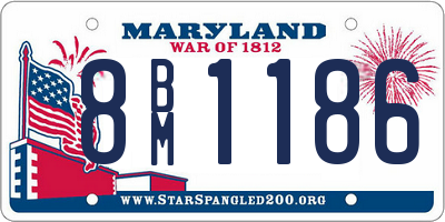 MD license plate 8BM1186
