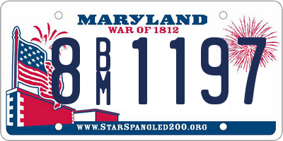 MD license plate 8BM1197