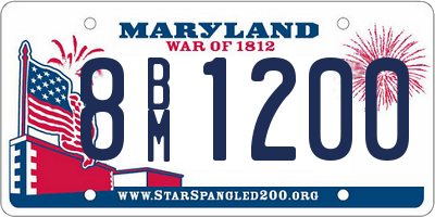 MD license plate 8BM1200