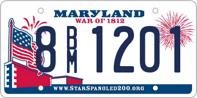 MD license plate 8BM1201