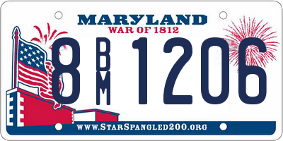 MD license plate 8BM1206