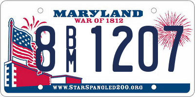 MD license plate 8BM1207