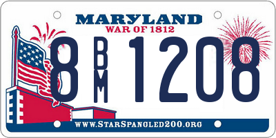 MD license plate 8BM1208