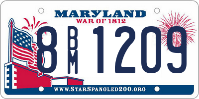 MD license plate 8BM1209