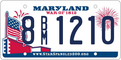 MD license plate 8BM1210