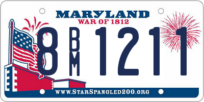 MD license plate 8BM1211