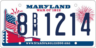 MD license plate 8BM1214