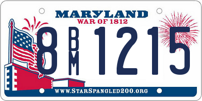 MD license plate 8BM1215