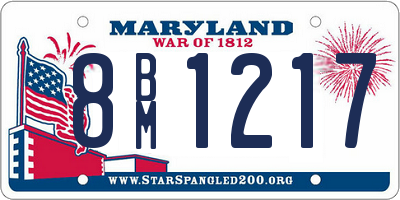 MD license plate 8BM1217