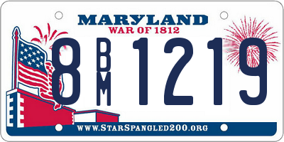 MD license plate 8BM1219