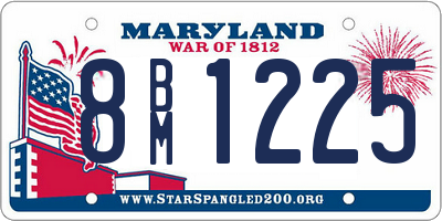 MD license plate 8BM1225