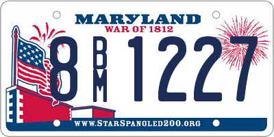 MD license plate 8BM1227